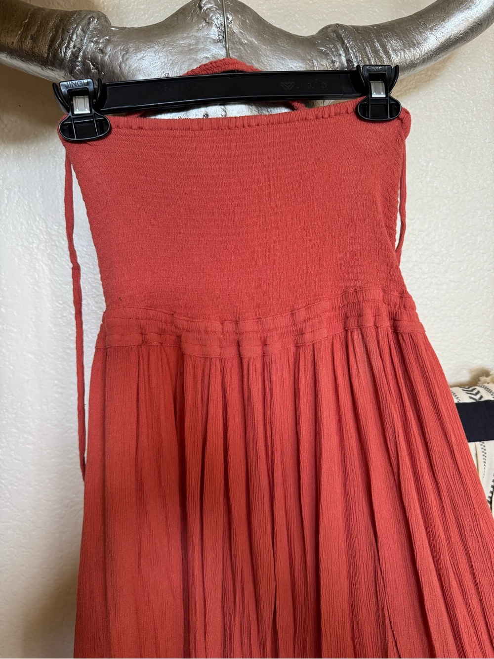 Free People Rust Red Backless Halter Maxi Dress - Picture 11 of 12